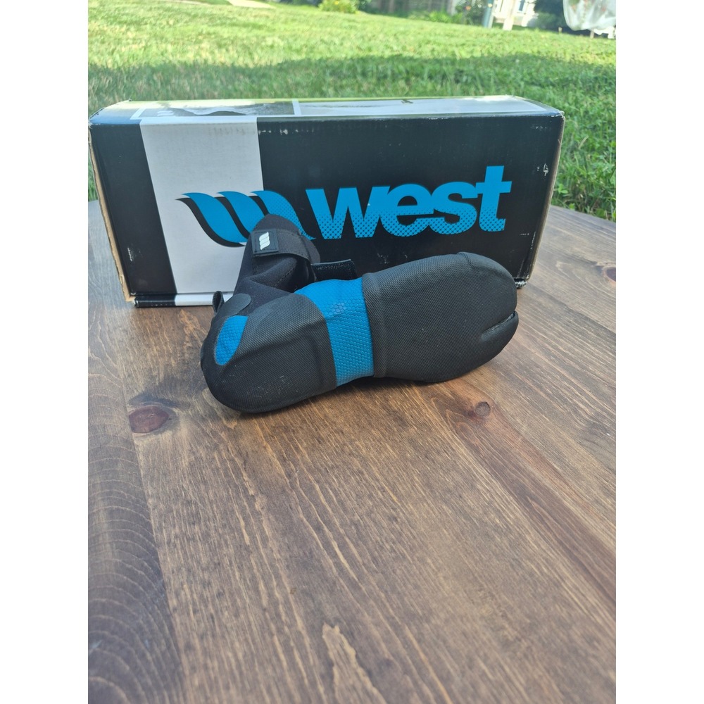 West Wetsuits 3mm Split Toe High Surf Booties Black Blue‎ Size 5 4MB002BLCK GBS - Picture 5 of 9